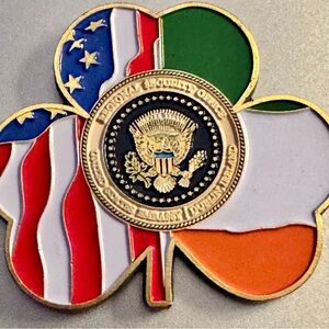 Irish Dublin Embassy Security detail Clover Challenge coin